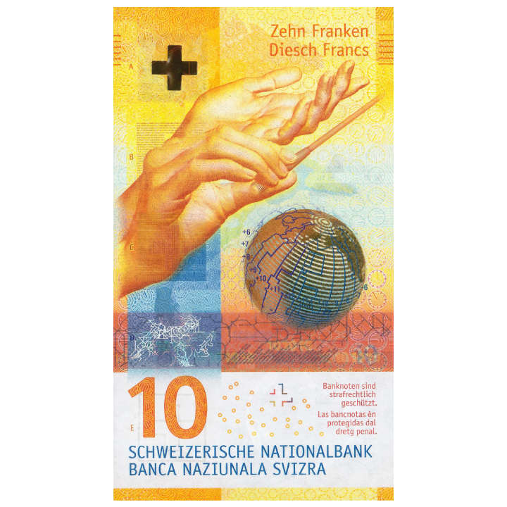 Banknote Schweiz 10 Franken (CHF 10) In Umlauf gebracht