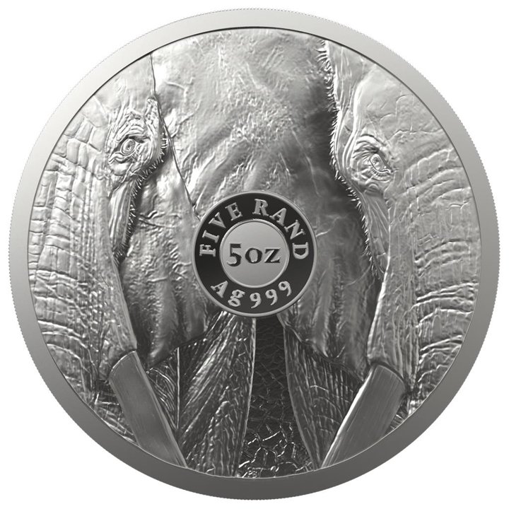 Big Five II: Elephant 5 oz Silver 2021 Proof Coin