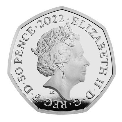 Birmingham 2022 Commonwealth Games UK 50p Silber Proof Piedfort Colour Coin