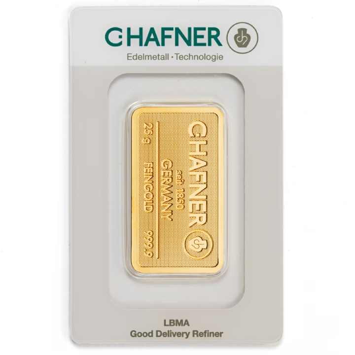 C. Hafner 25 grams Gold Bar LBMA