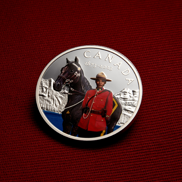 Canada: 150th Anniversary of the RCMP coloured $20 Silber 2023 Proof Coin 