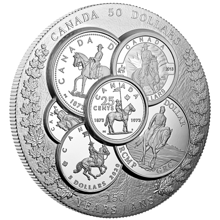 Canada: Curated Coin Colletion - RCMP $50 Silber 2023 Proof Ultra High Relief Coin