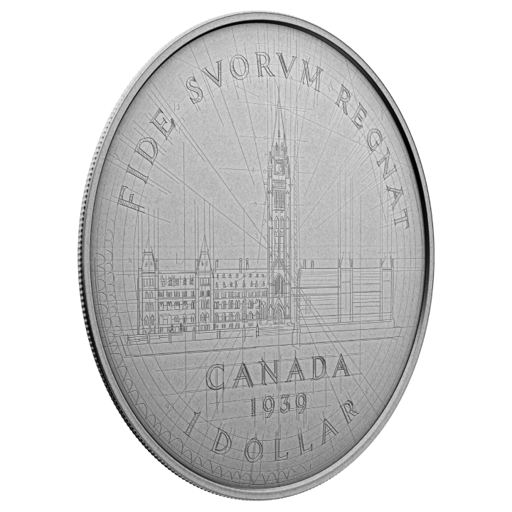 Canada: Emanuel Hahn’s Original Sketch - Parliament 5 oz Silver 2024 Antiqued Coin