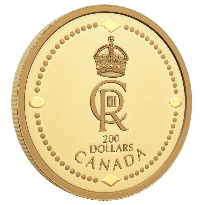 Canada: His Majesty King Charles III's Royal Cypher $200 Gold 2023 Proof 