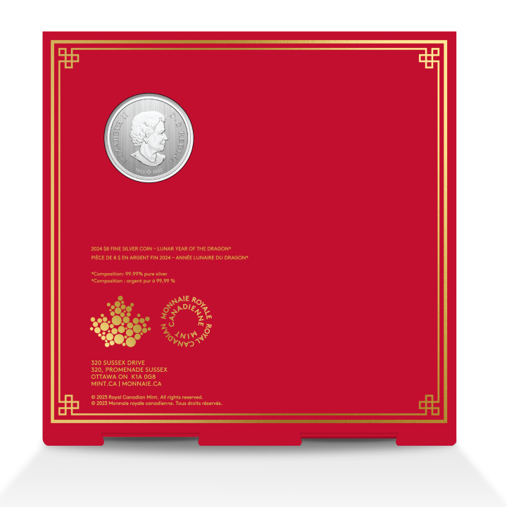 Canada: Lunar Year of the Dragon 1/4 oz Silber 2024 Specimen