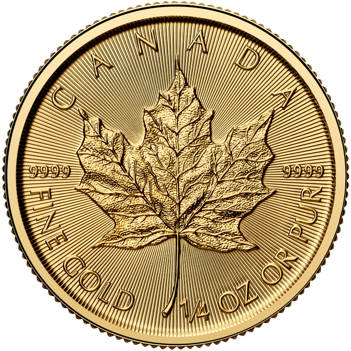 Canadian Maple Leaf 1/4 oz Gold 2025