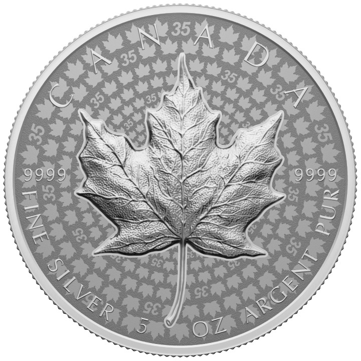 Canadian Maple Leaf 5 oz Silber 2023 Proof Ultra High Relief