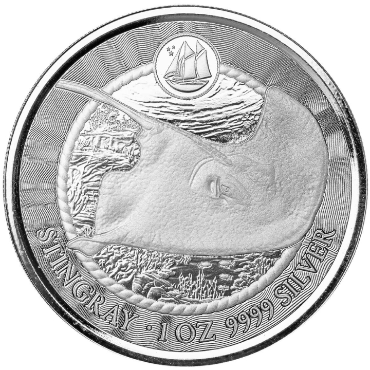 Cayman Islands: Stingray 1 oz Silber 2023 Prooflike 