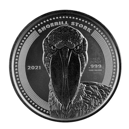 Congo: Shoebill Stork 1 oz Silver 2021