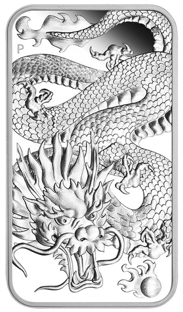 Dragon 1 oz Silber 2022 Proof Rectangular Coin