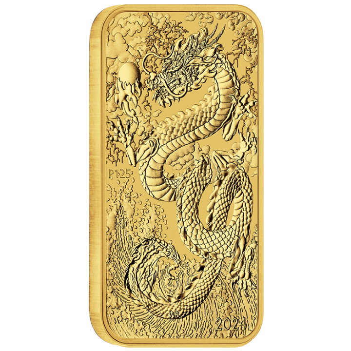 Dragon Rectangular Coin 1 oz Gold 2024