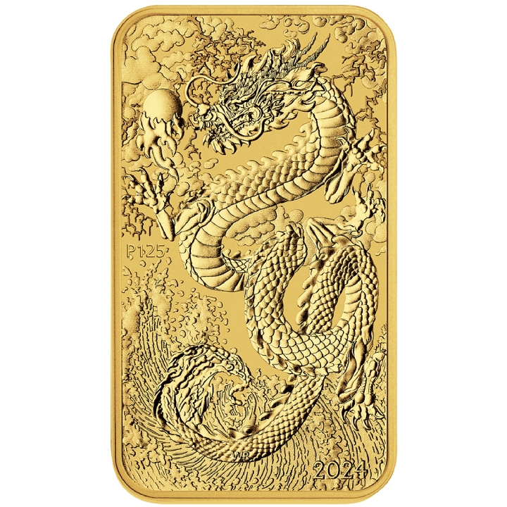 Dragon Rectangular Coin 1 oz Gold 2024