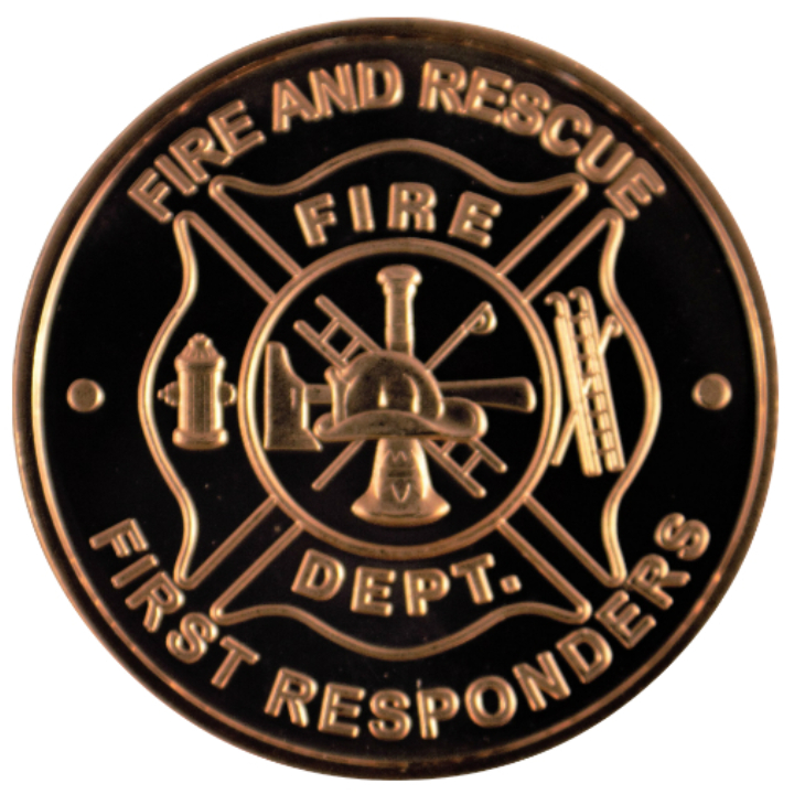 Fire Department Logo 1 oz Copper Round