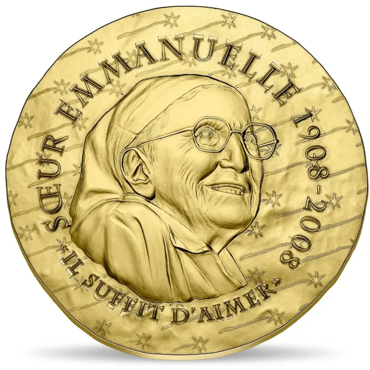 France: French Women -Sœur Emmanuelle 200 Euro Gold 2020 Proof