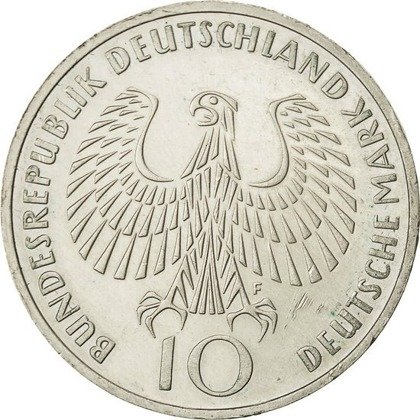 German, 10 Mark Random Year (fineness Ag.625)