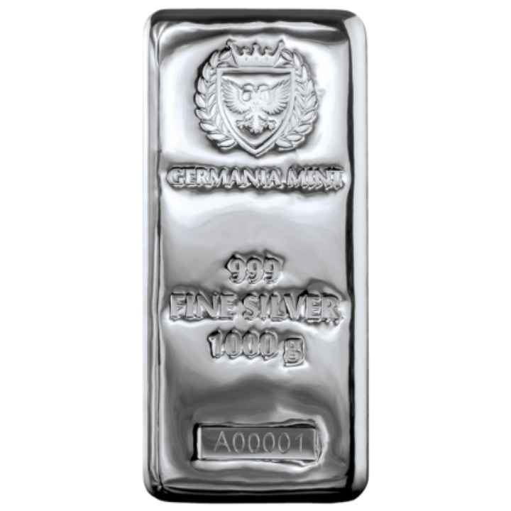 Germania Mint 1000 gram Bar Silber 