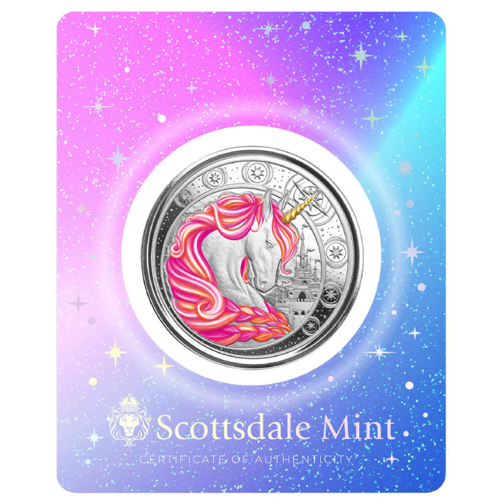 Ghana: Unicorn "Jubilee" coloured 1 oz Silver 2023 Proof (coin in card)