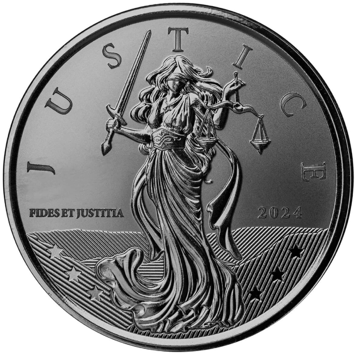 Gibraltar: Lady Justice 1 oz Silber 2024 Prooflike