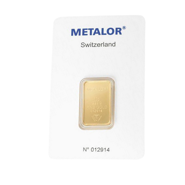 Gold Bar Metalor 10 gram LBMA