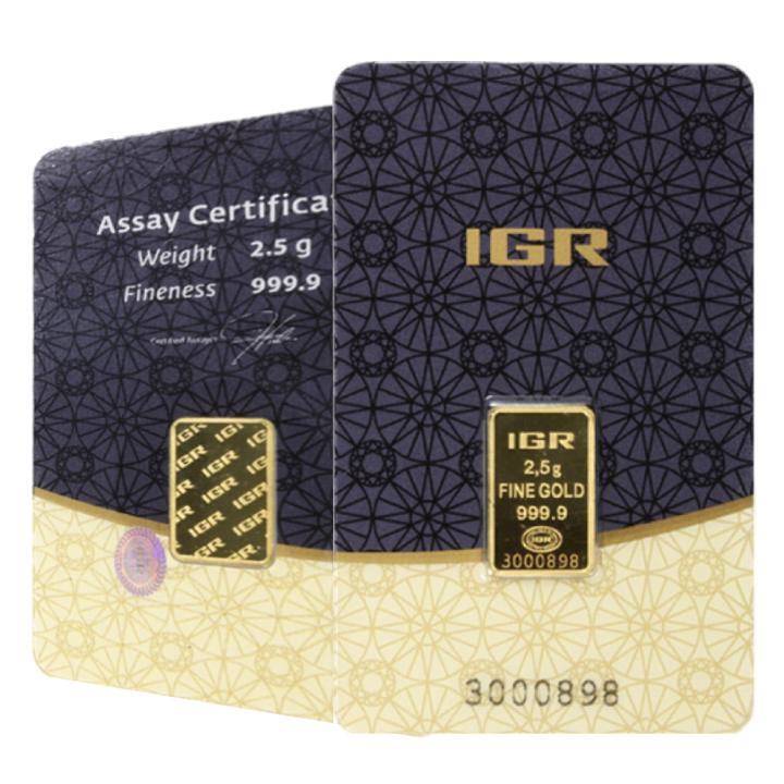 IGR 2,5 grams Gold Bar LBMA