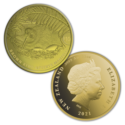 Kiwi 1/4 oz Gold 2021 Proof