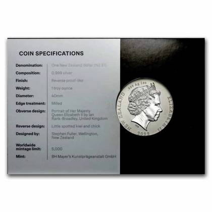 Kiwi 1 oz Silver 2022 Specimen Prooflike