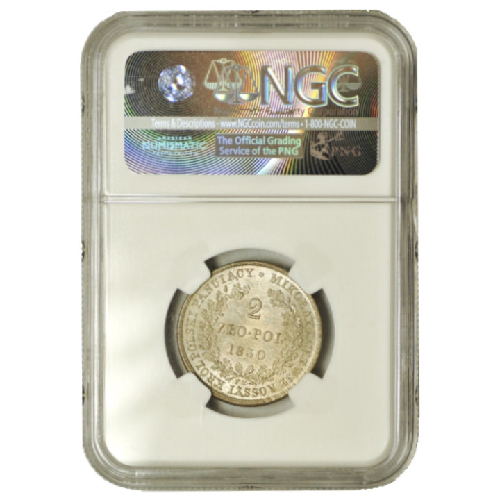 Königreich Polen/Russland Nikolaus I., 2 Zloty 1830 FH NGC MS62