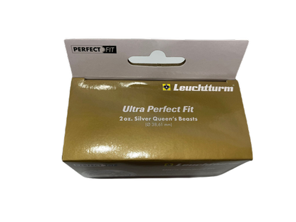 Leuchtturm - ULTRA PERFECT FIT ROUND CAPSULES ULTRA coin capsules Perfect Fit for 2 oz Silver The Queen's Beasts / The Royal Tudor Beasts pack of 10