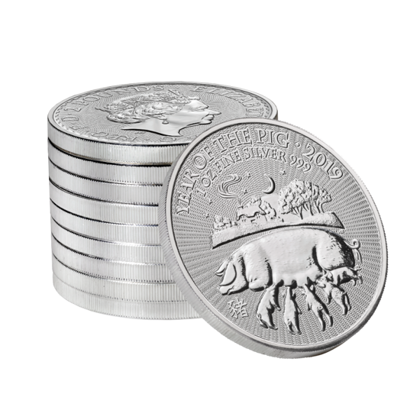 Lunar: Jahr des Schwein 1 oz Silber 2019 Royal Mint