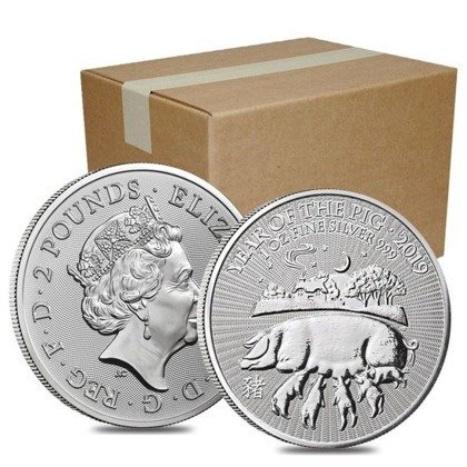 Lunar: Jahr des Schwein 1 oz Silber 2019 Royal Mint