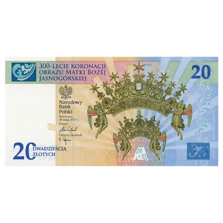 NBP "300th anniversary of the coronation of the Image of Lady of Jasna Góra" 20 PLN 2017