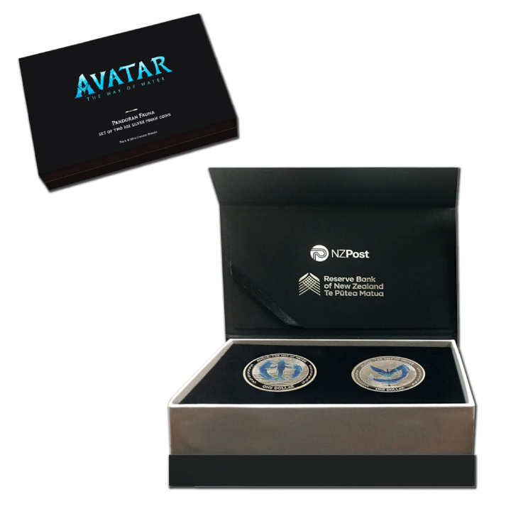 New Zealand: Avatar - The Way of Water 'Pandoran Fauna' Set of Two coloured Silber 2023 Proof Coins 