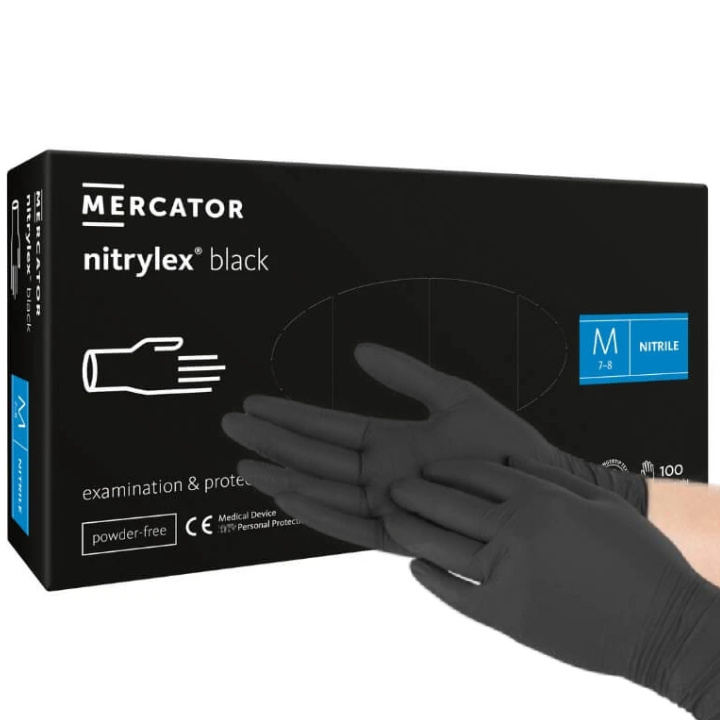 Nitrile gloves for numismatics M (black) 100 pcs