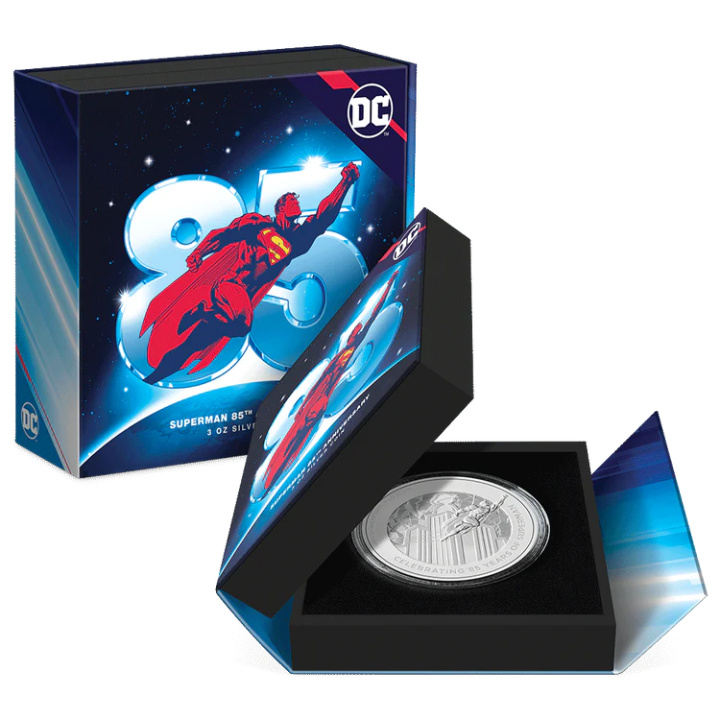 Niue: DC Comics - Superman 85th Anniversary 3 oz Silber 2023 Proof