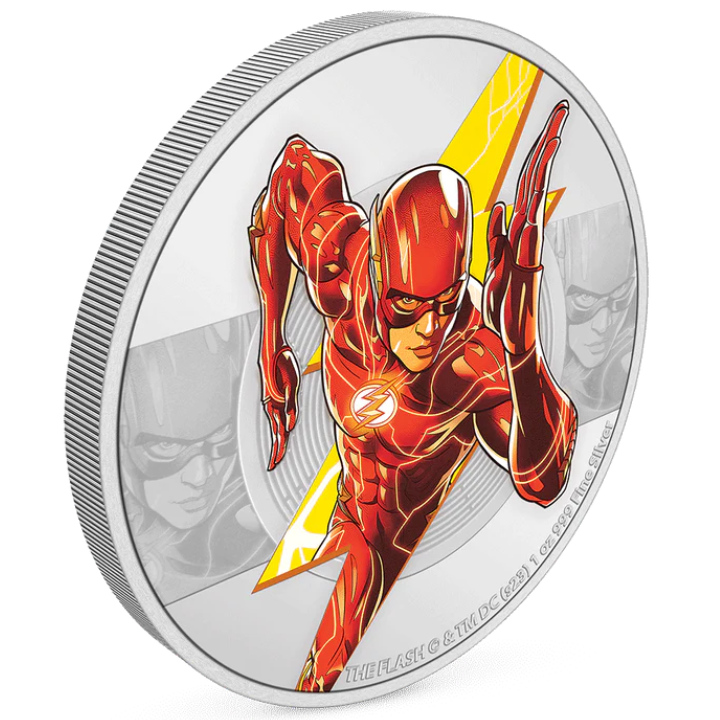 Niue: DC Comics - The Flash coloured 1 oz Silber 2023 Proof