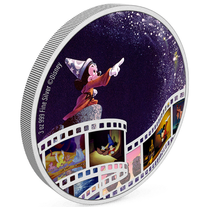 Niue: Disney Cinema Masterpieces - Fantasia coloured 3 oz Silber 2023 Proof