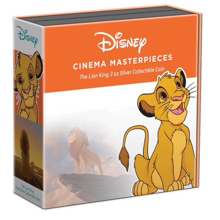 Niue: Disney Cinema Masterpieces - The Lion King coloured 3 oz Silber 2022 Proof