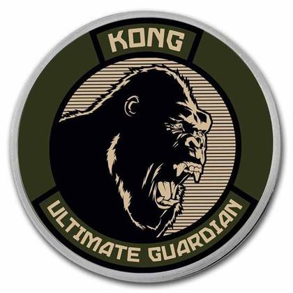 Niue: King Kong Colorized 1 oz Silber 2021 Damaged Slab