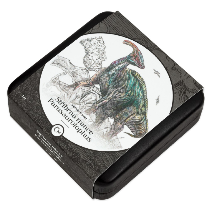 Niue: Prehistoric World - Parasaurolophus coloured $1 Silber 2023 Proof