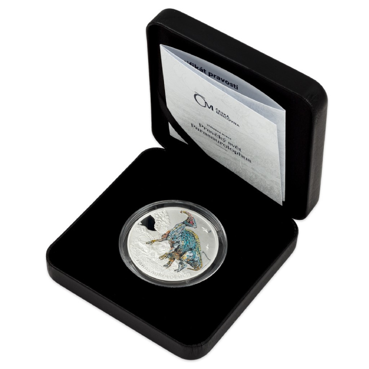 Niue: Prehistoric World - Parasaurolophus coloured $1 Silber 2023 Proof