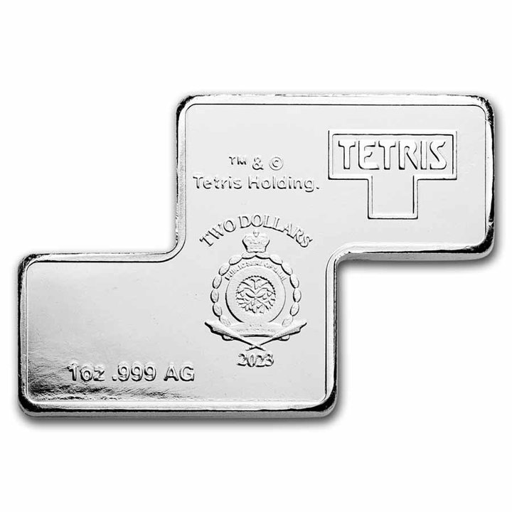 Niue: Tetris - Z-Tetrimino Block coloured 1 oz Silber 2023 Coin (red)