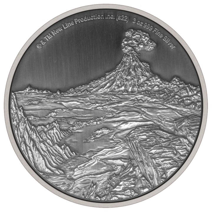 Niue: The Lord of the Rings - Mount Doom 3 oz Silber 2022 Antique Finish