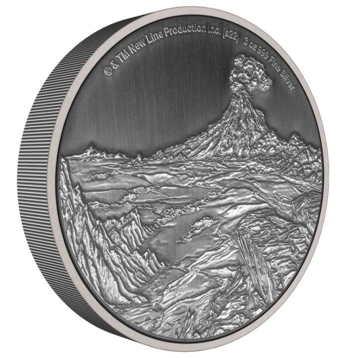 Niue: The Lord of the Rings - Mount Doom 3 oz Silber 2022 Antique Finish