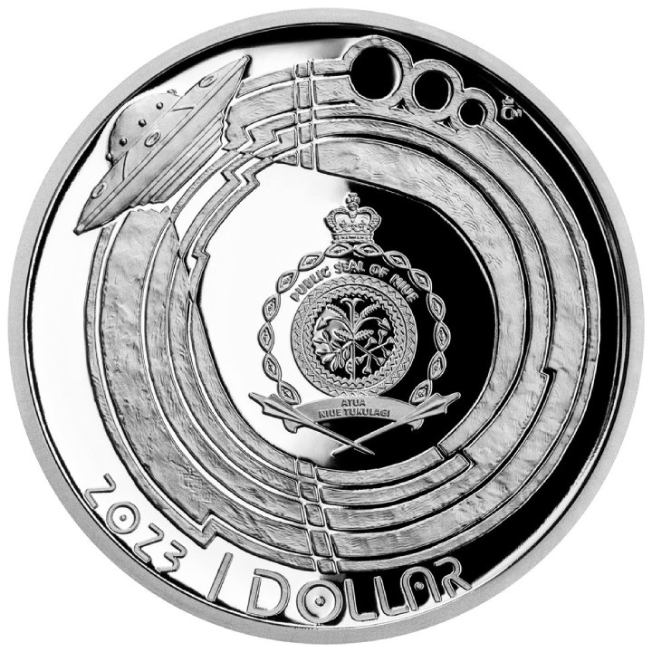 Niue: The Milky Way - The First Czechoslovak in Space $1 Silber 2023 Proof