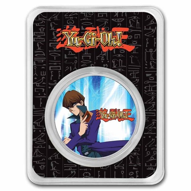 Niue: Yu-Gi-Oh! Seto Kaiba colorized - 25th Anniversary 1 oz Silber 2022 Slab