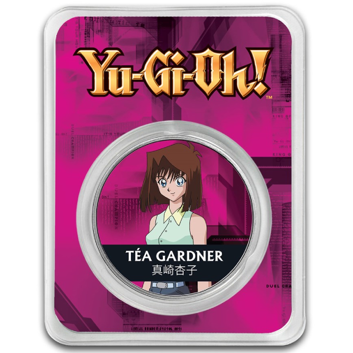 Niue: Yu-Gi-Oh!  Téa Gardner coloured 1 oz Silver 2024 Slab