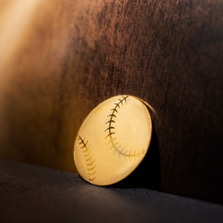 Palau: Baseball 0,5 gram Gold Silk Coin