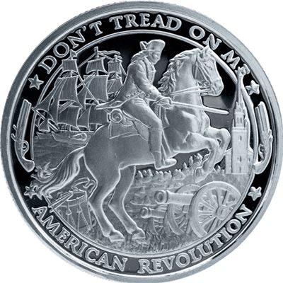 Patriot: American Revolution 1 oz Silver 2019 Prooflike Round