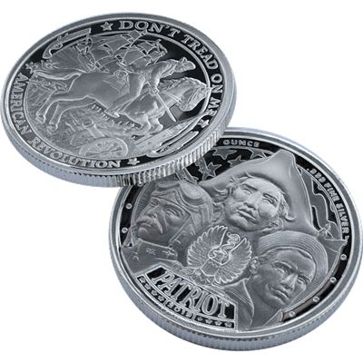 Patriot: American Revolution 1 oz Silver 2019 Prooflike Round