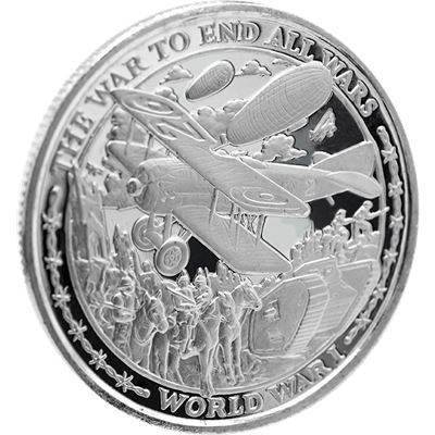 Patriot II: World War I 1 oz Silver 2019 Prooflike Round